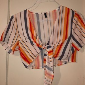 striped crop top